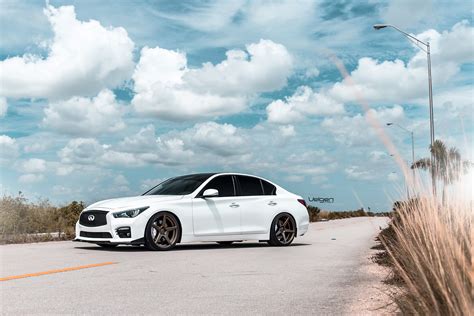 White Infiniti Q S On Velgen Wheels Classic Satin Bronze X X