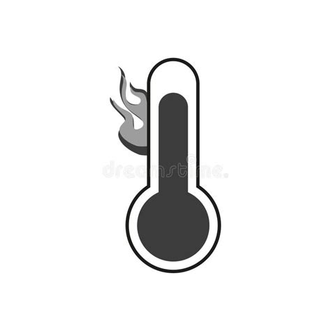 Heat Icon Thermometer With Hot Temperature Icon Vector Illustration EPS 10 Stock Vector