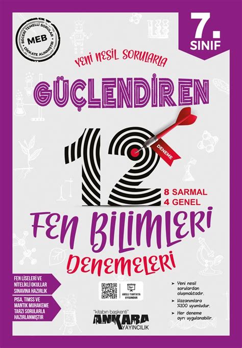 7 Sınıf Fen Bilimleri Güçlendiren Denemeleri 12 Adet Ankara Yayıncılık