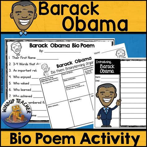 Barack Obama Poem Writing Activity - Classful