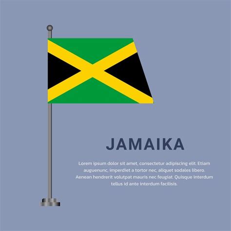 Premium Vector Illustration Of Jamaika Flag Template