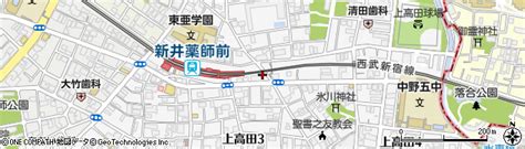 東京都中野区上高田3丁目18 1の地図 住所一覧検索｜地図マピオン