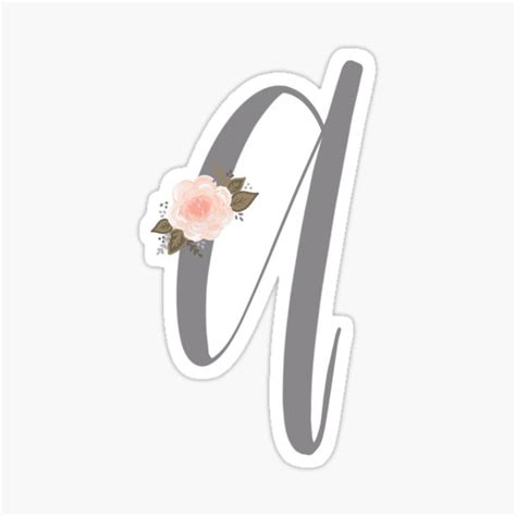 Floral Monogram A Sticker For Sale By Ktscanvases Redbubble