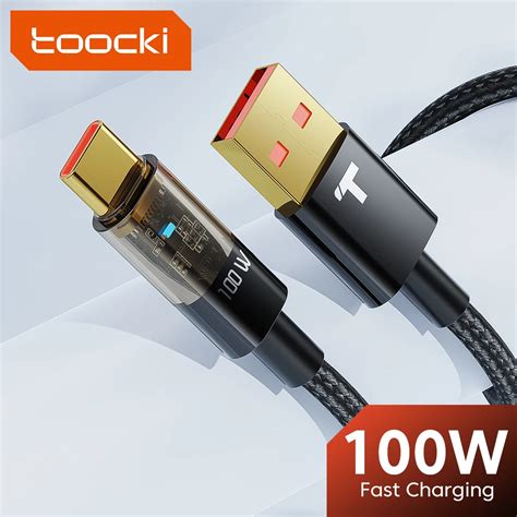 Toocki Cable USB tipo C 5A para móvil Cable de carga rápida para