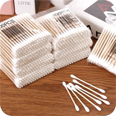 100 Double Ended Cotton Swabs For Health And Beauty Care Medical Use