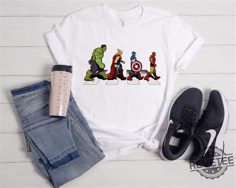 Avengers Crossing Abbey Road Shirt Avengers The Beatles Shirt Marvel