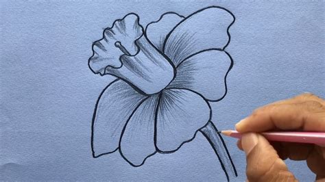 How To Draw A Flower Step By In 6 Minutes | Best Flower Site