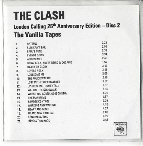 The Clash – The Vanilla Tapes – CDr (Promo), 2004 [r8827369] | Discogs