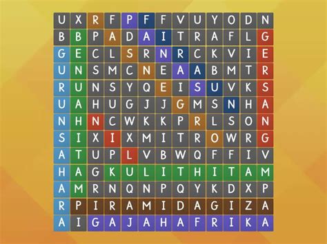 Dinamika Penduduk Afrika Wordsearch