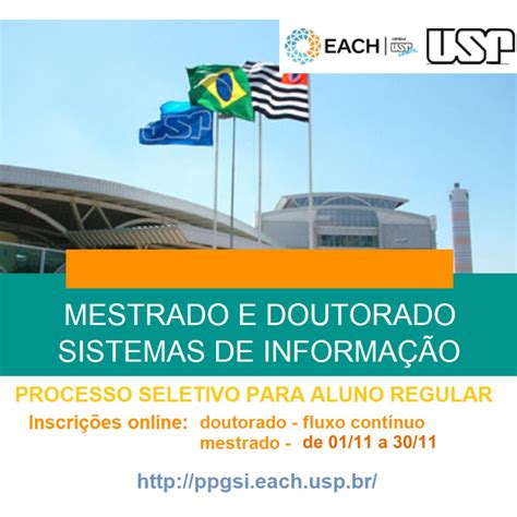 Sistemas De Informação Usp - Inscrições abertas para o ingresso no Mestrado em Sistemas de ...