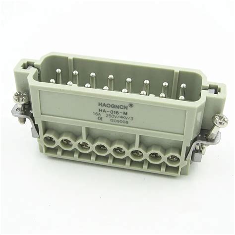 HDC HA 016M Heavy Duty Connector Hot Runner Plug In 16 Pin 16A Screw Type In Terminals From Home