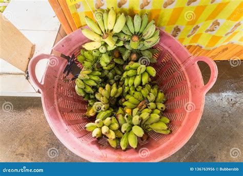 Pisang Awak Banana In The Market Thailand Stock Photo Image Of