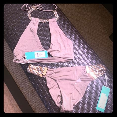 Beach Bunny Swim Nwt Alexa Tort Skimpy Metal Band Bikini Xlxl