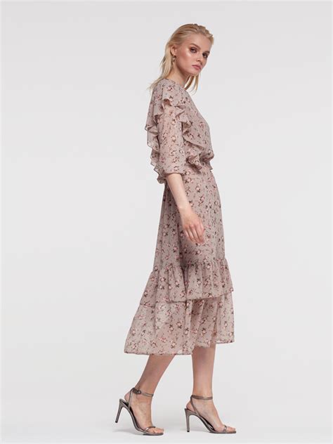 Романтичное платье из воздушного набивного шифона - Lova Shop