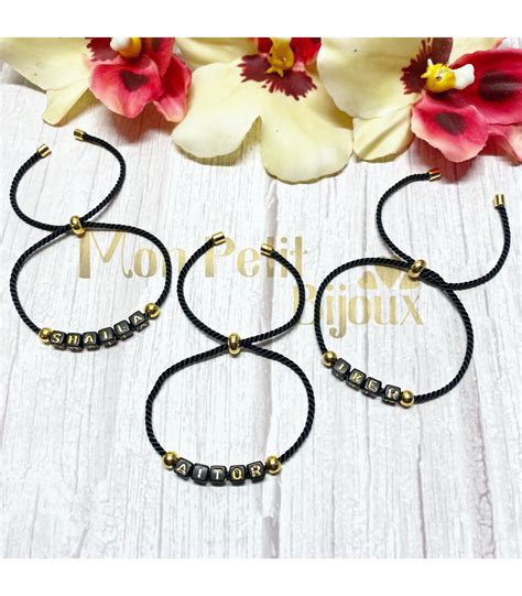 Pulsera Personalizada Letras Cuadradas