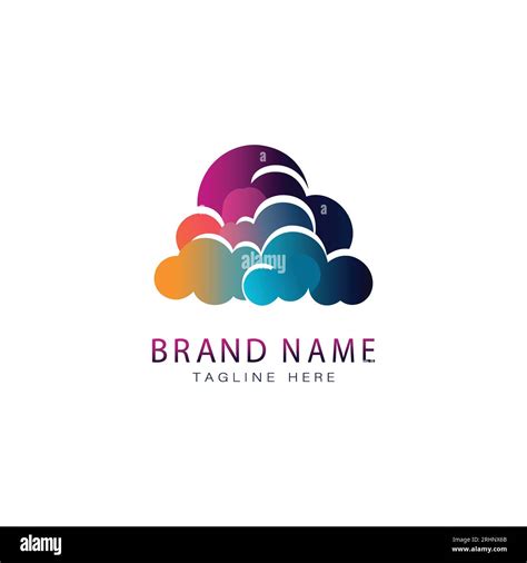 Vector Cloud Colourful Logo Template Stock Vector Image And Art Alamy