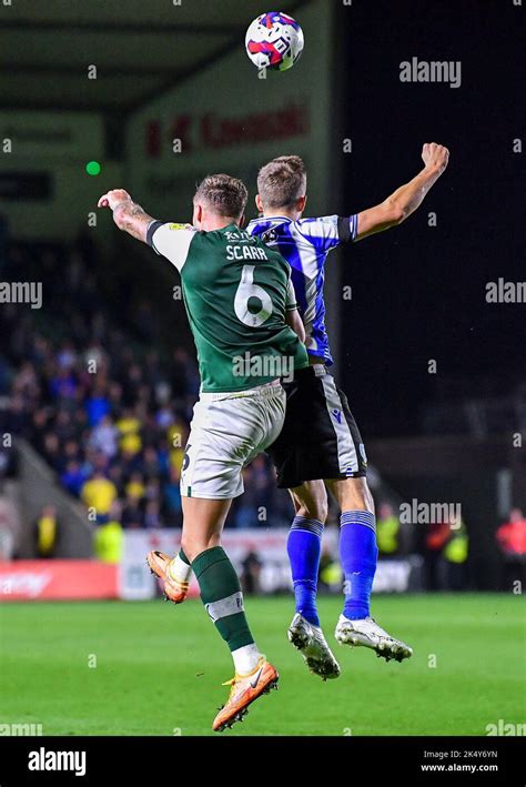 Plymouth Argyle Defender Dan Scarr 6 Battles In The Air During The