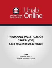 Icad S Tig Caso Pdf Trabajo De Investigaci N Grupal Tig Caso