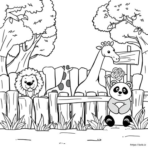 zoo animals coloring pages 1