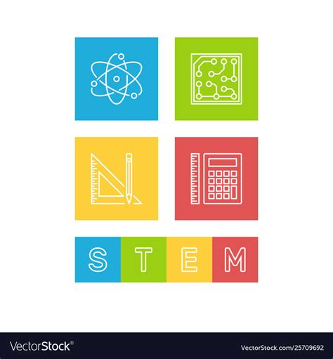 Science Technology Engineering And Math Stem Vector Image