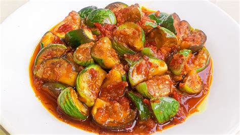 RESEP TERONG HIJAU CABE BALADO Olahan Terong Hijau Bulat YouTube