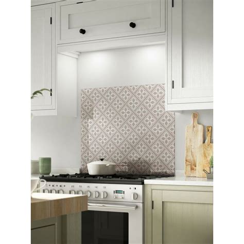 Laura Ashley Mr Jones Dove Grey Glass Kitchen Splashback 900mm X 750mm