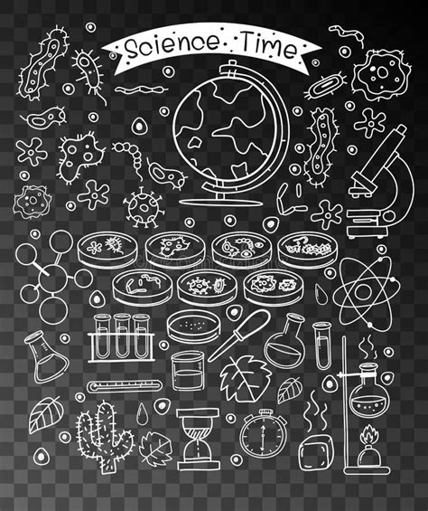 Hand Drawn Doodle of Science Icons Stock Vector - Illustration of ...