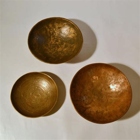 Three Decorative Bronze Mid-Century Modern Bowls at 1stDibs