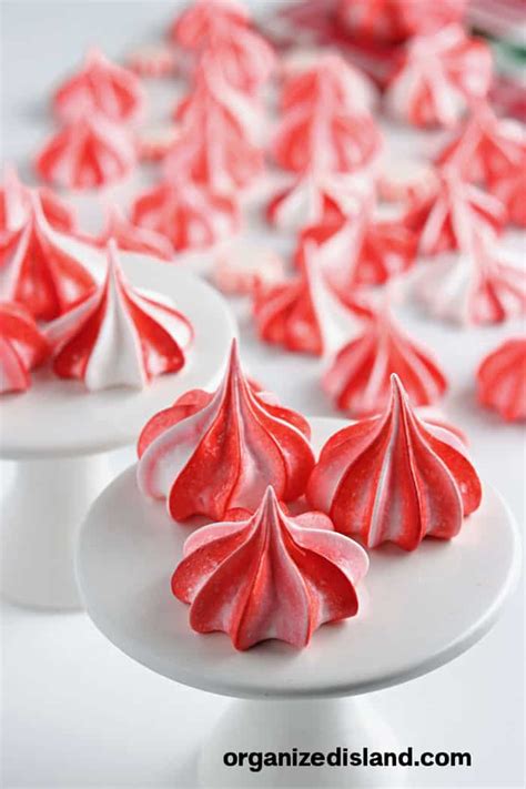 Easy Festive Christmas Meringue Cookies Recipe Organized Island