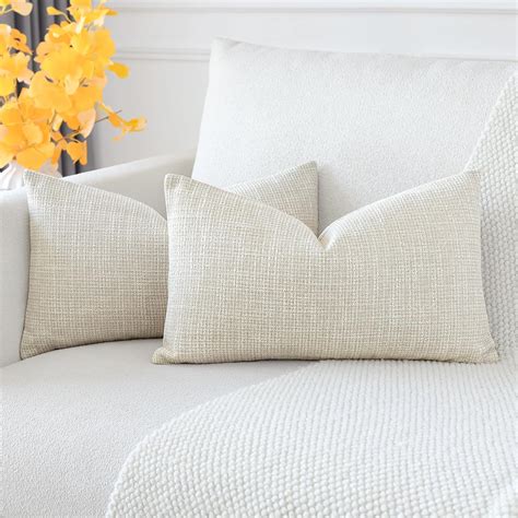 Amazon OTOSTAR Pack Of 2 Throw Pillow Covers 16x24 Inch Linen