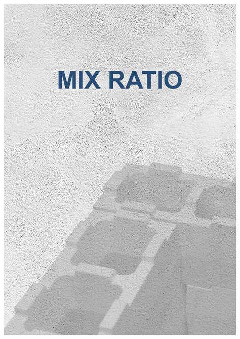 Mix Ratio - Stumbelbloc Exports