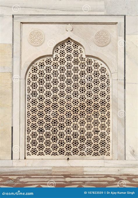 Intricate Designs and Carvings of Taj Mahal Stock Image - Image of ...