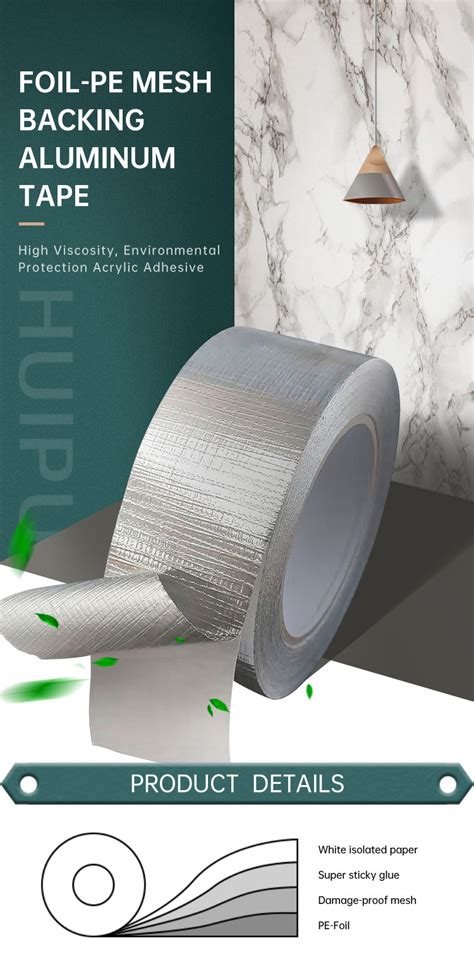 Hvac Alu Hot Melt Glue Silver Temperature Resistant Reinforced Aluminum Foil Pe Mesh Tape Buy