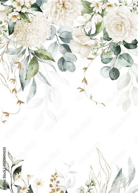 White Flower Border Png