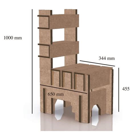 Silla de cartón muy resistente Timbrados San José Cardboard