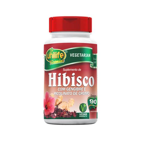 Hibisco Gengibre 500mg 90 Cápsulas Unilife Nattu Natural