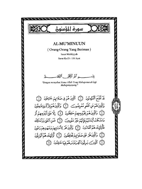 Pdf Tafsir Ibnu Katsirsurat23 Al Muminun Dokumentips