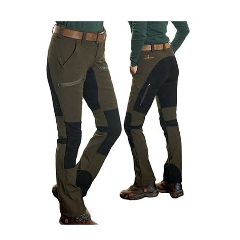 Hubertus Damen Stretch Jagdhose Oliv Schwarz Oldenburger Jagdcenter