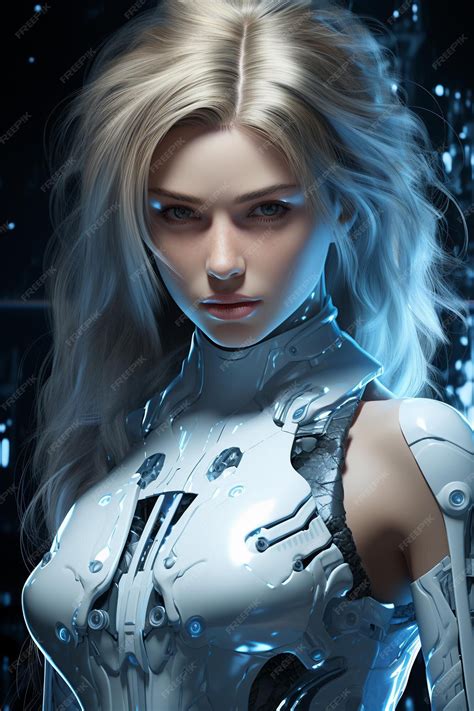 Premium Photo Beautiful Fantasy Cyberpunk Girl With Armor Suit