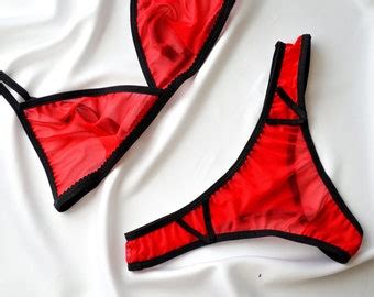Sheer Bikini Etsy