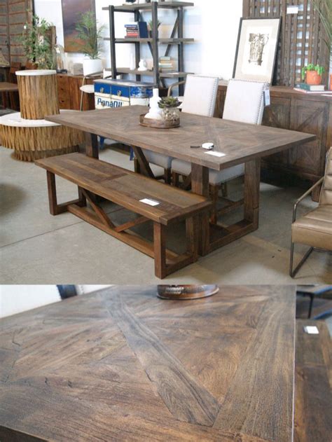 Modern Rustic Farmhouse Dining Set | Farmhouse dining set, Rustic ...