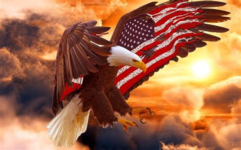 American Flag With Eagle Wallpapers Wallpaper Cave