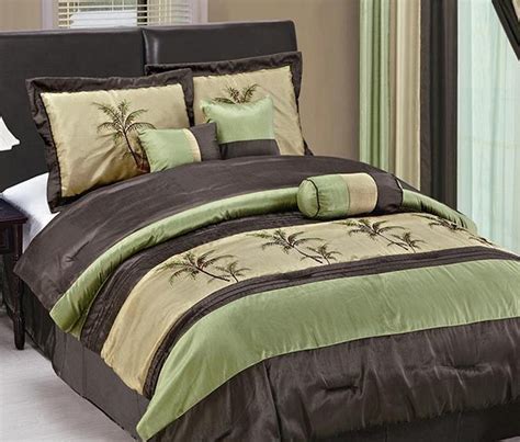 Palm Tree Comforter Set Chezmoi Collection 8 Piece Tropical Palm Tree