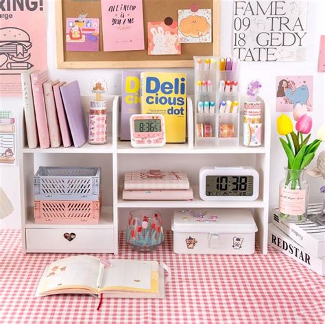 Kawaii Cream White Mini Desk Shelf Organizer Artofit