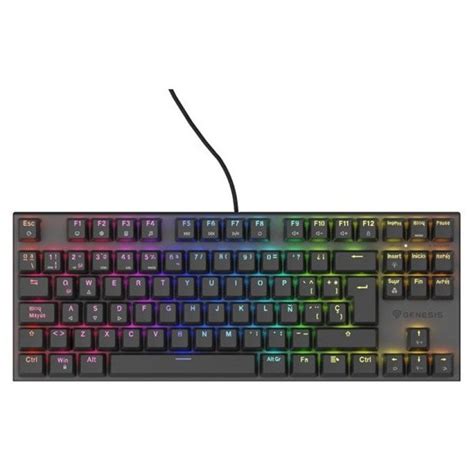 Genesis Thor Tkl Teclado Mec Nico Gaming Rgb Switch Rojo Negro