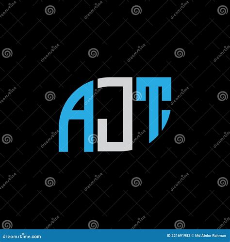 AJT Letter Logo Design On Black Background.AJT Creative Initials Letter ...