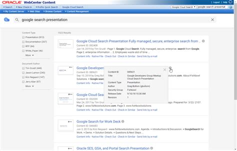 Integrating Google Cloud Search With Oracle Webcenter Content