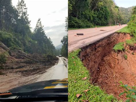 Br-282 Interditada Hoje - BR-282 em Santo Amaro e 4 rodovias estaduais seguem interditadas