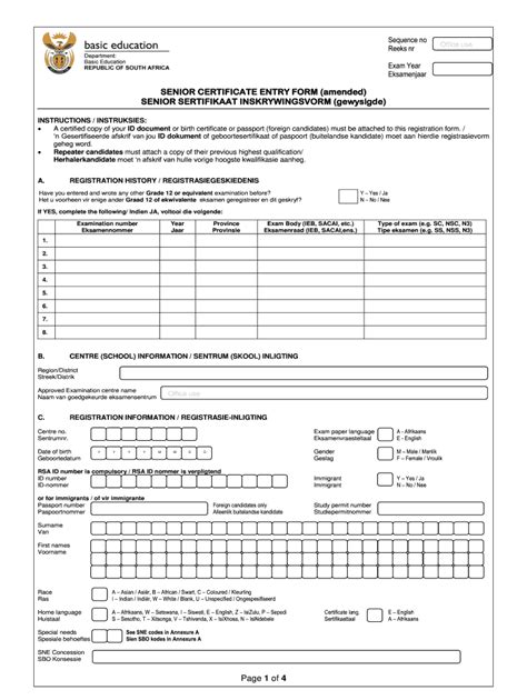 National Senior Certificate Application Form Fill Out Sign Online