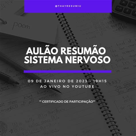 Aulão Resumão Do Sistema Nervoso Thayresumiu Hotmart